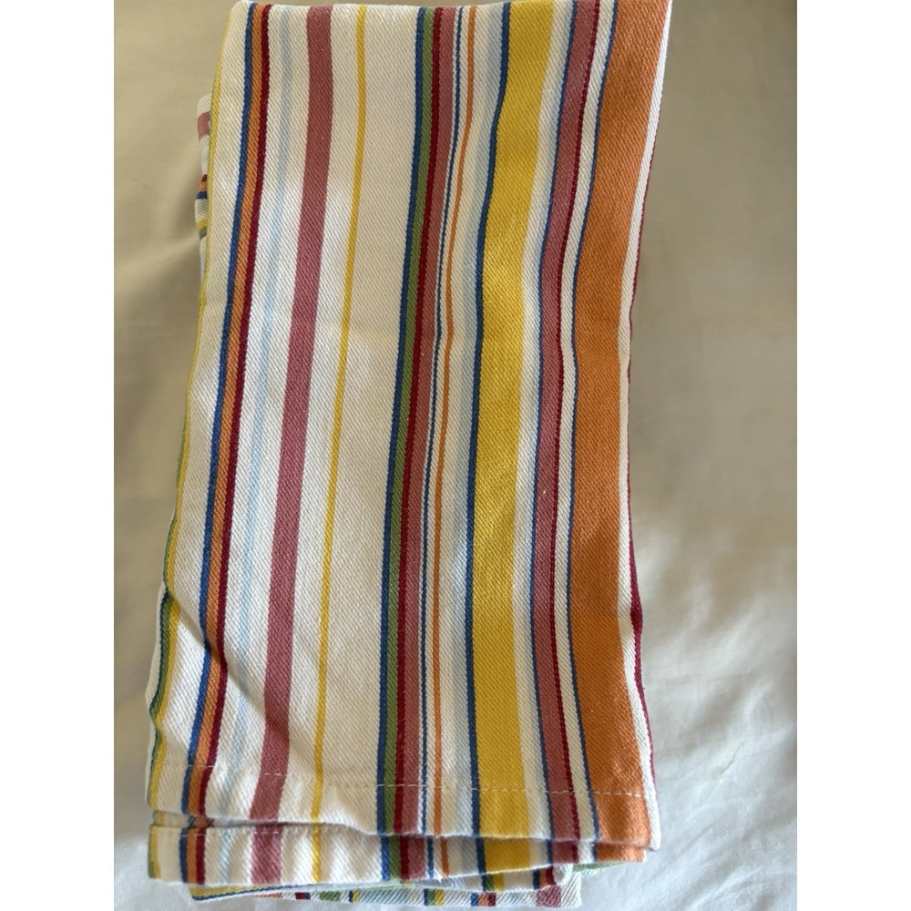Ralph Lauren Chaps Cloth Napkins Set of 4 bright stripes 19"‎ - Picture 5 of 5